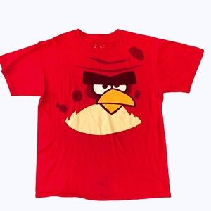 ANGRY BIRDS CLASSIC RED TEE KIDS LARGE SHORT SLEEVE